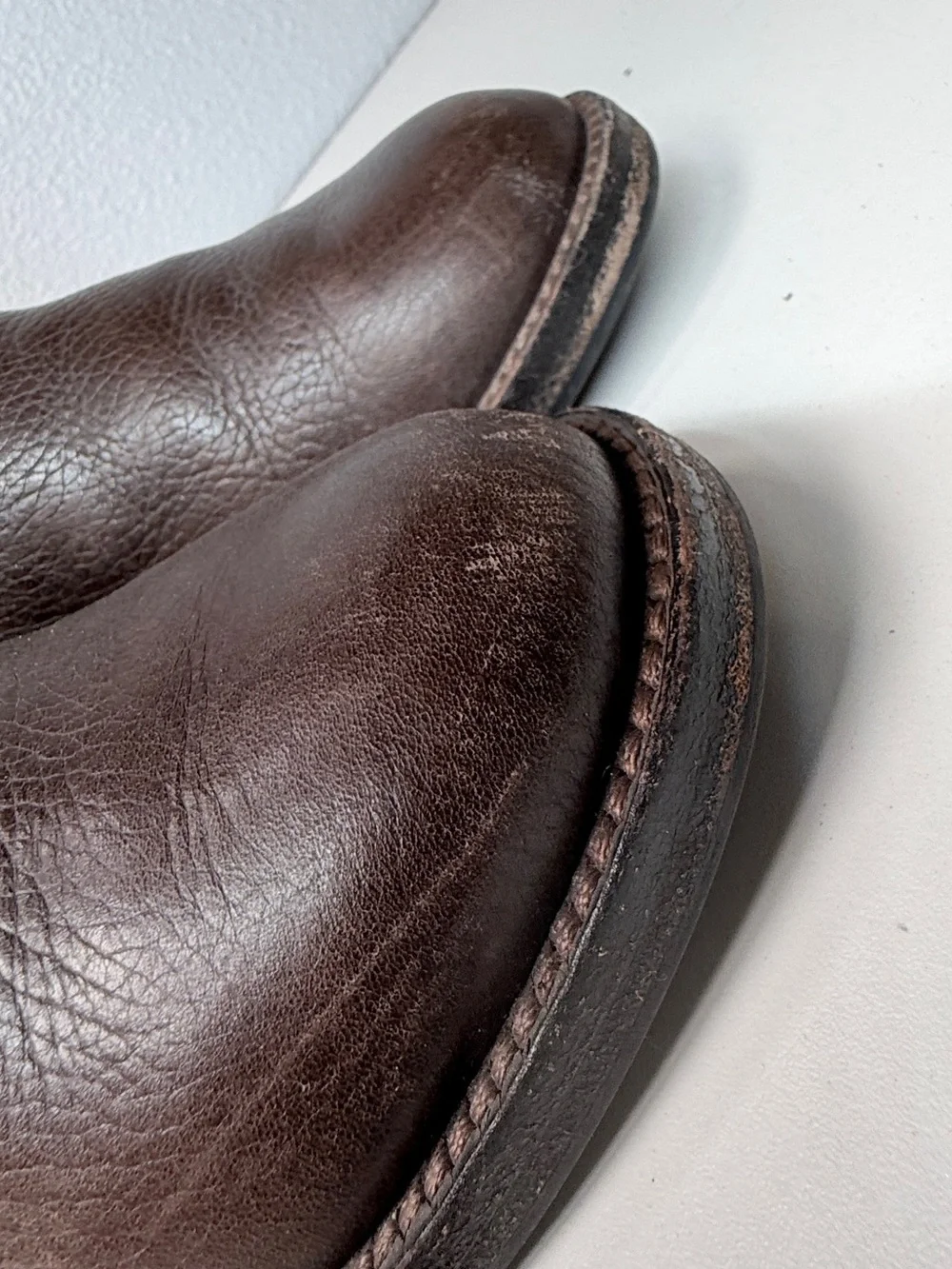 Tory Burch Boots Brown Pebbled Leather Riding Boots Tall Zip Logo women size 6.5